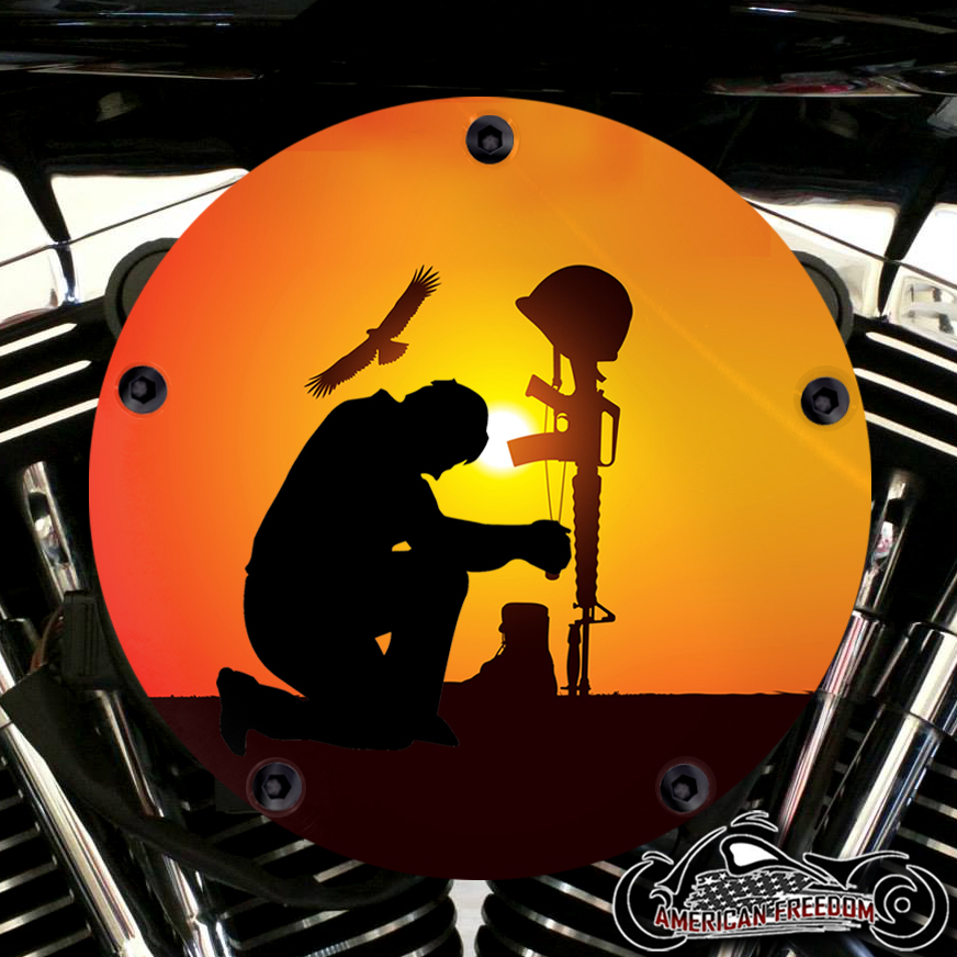 Harley Davidson High Flow Air Cleaner Cover - Fallen Soldier